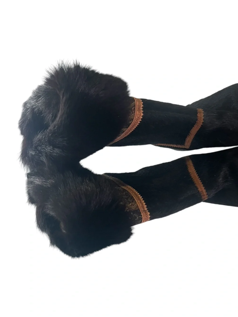 Garden Sport Italy Blk Faux Fur Trim & Pony Hair Winter/Snow boots Boots Size 39
